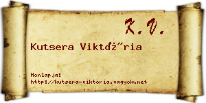 Kutsera Viktória névjegykártya